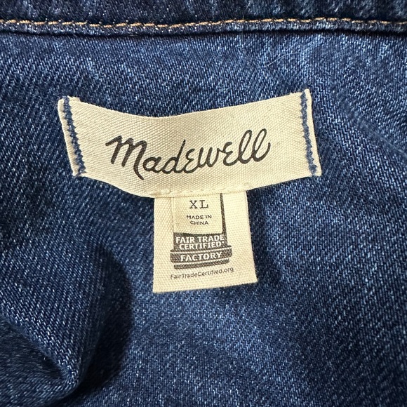 NWOT Madewell Denim Popover Mini Shirtdress XL - Picture 8 of 8